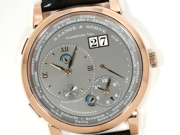A. Lange &amp; Söhne Lange 1 Time Zone Ref.116.033 18KPG Grey Dial Used q38bauac