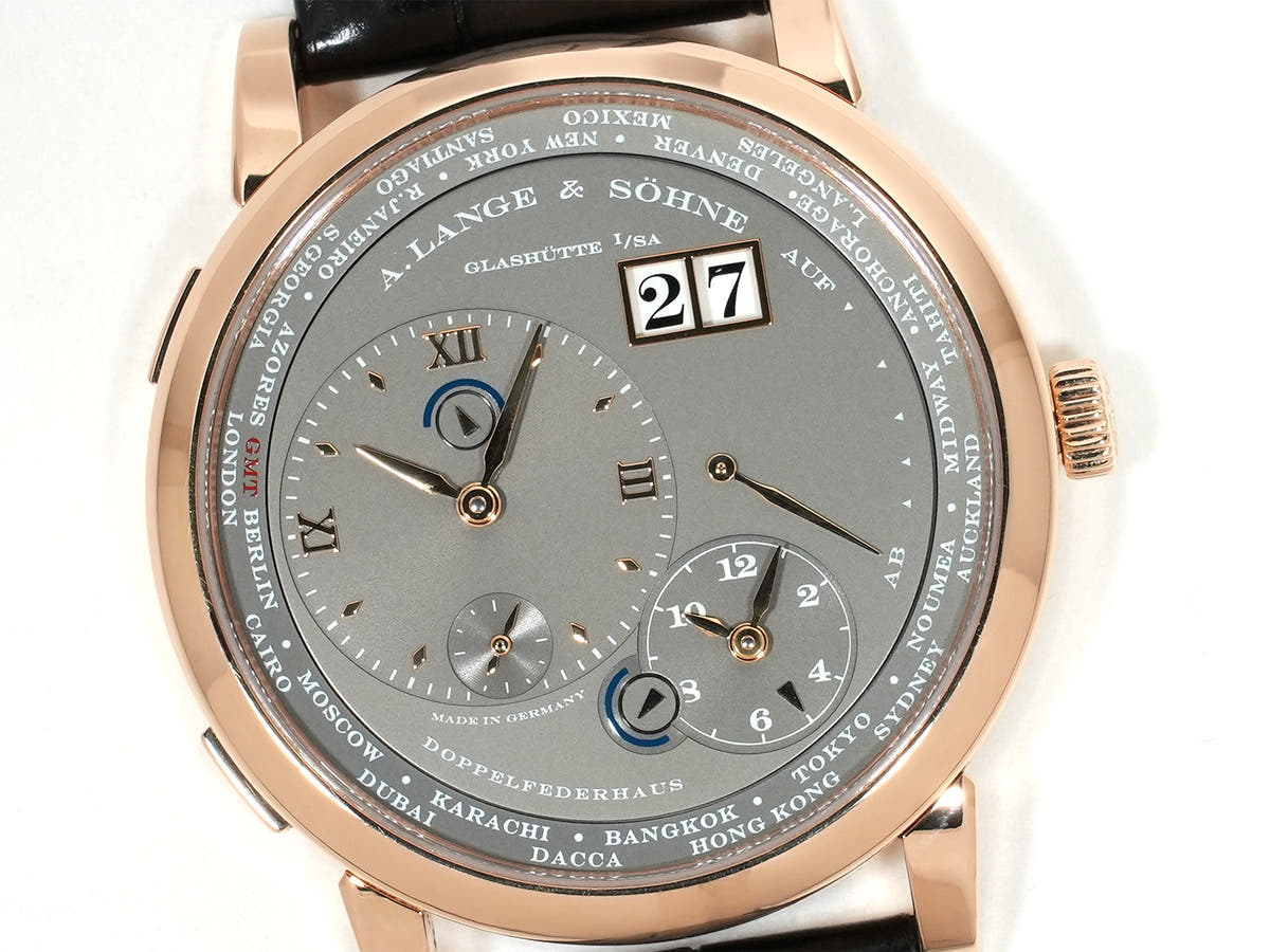 A. Lange &amp; Söhne Lange 1 Time Zone Ref.116.033 18KPG Grey Dial Used q38bauac