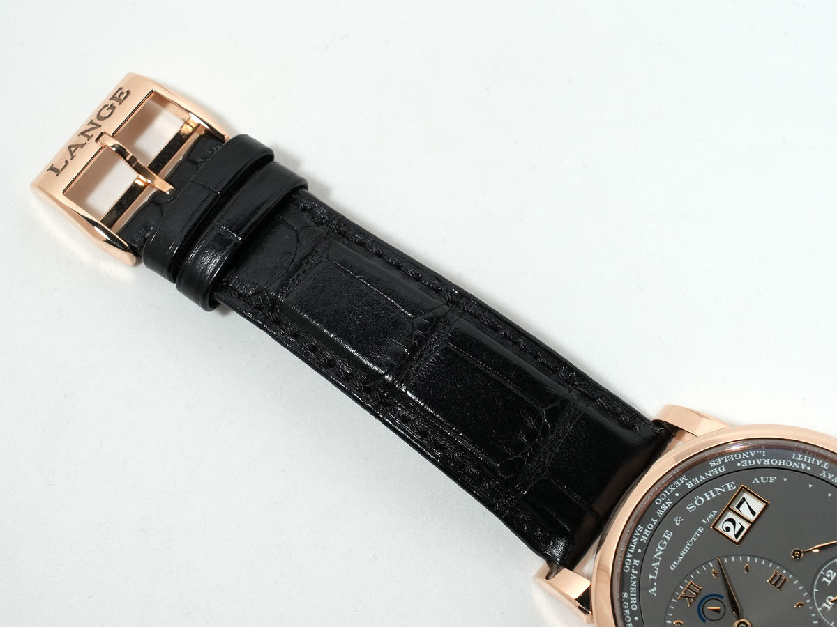 A. Lange &amp; Söhne Lange 1 Time Zone Ref.116.033 18KPG Grey Dial Used q38bauac