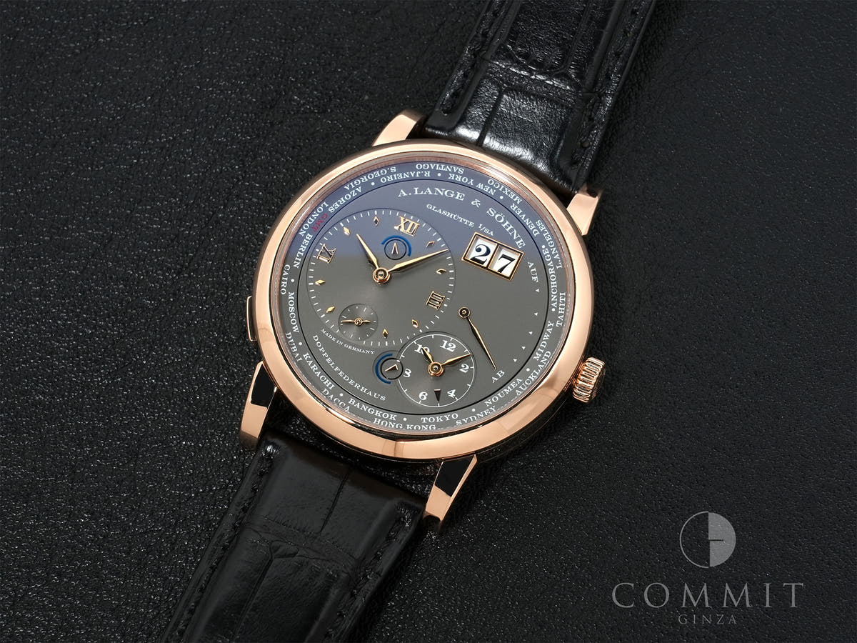 A. Lange &amp; Söhne Lange 1 Time Zone Ref.116.033 18KPG Grey Dial Used q38bauac