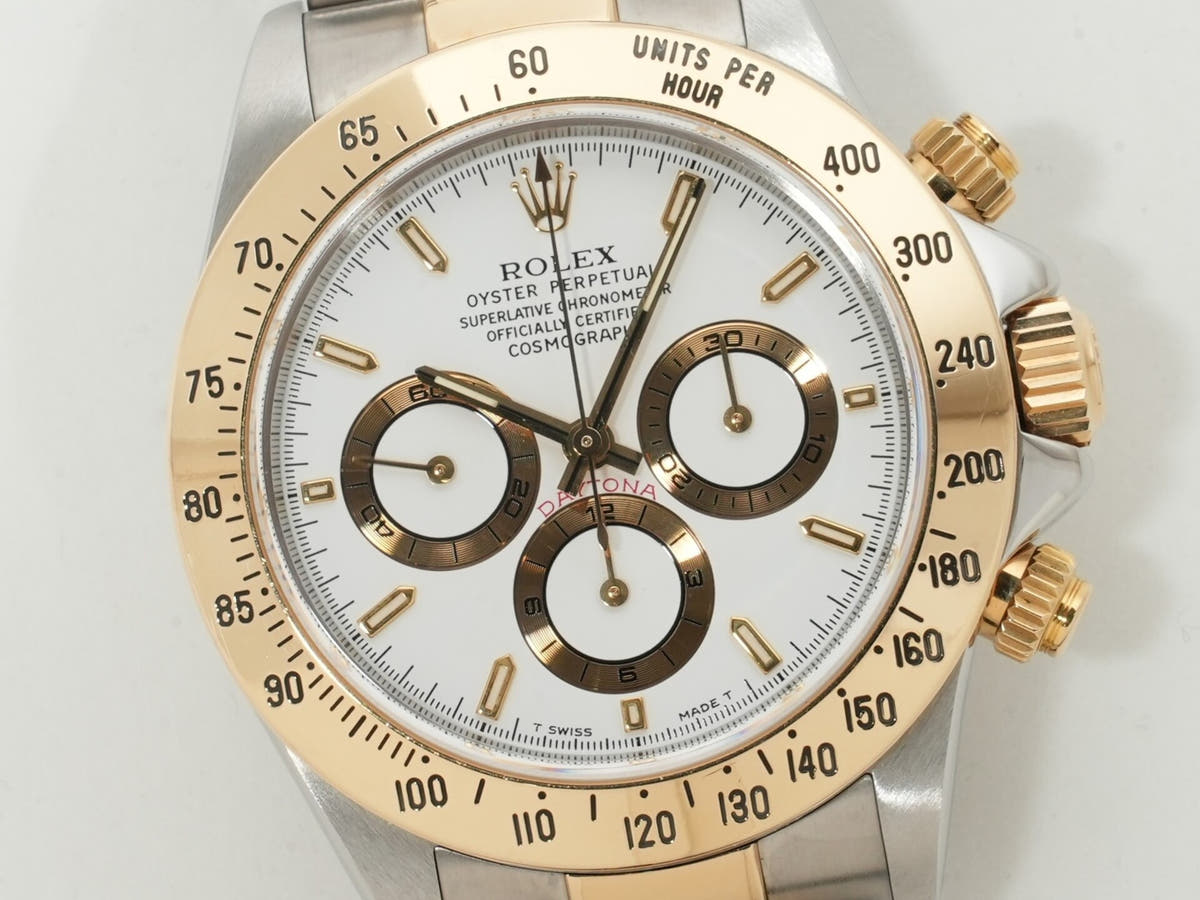 ロレックス デイトナ エルプリメロ Ref.16523 SS/YG ホワイト文字盤 中古 nwkqyamg