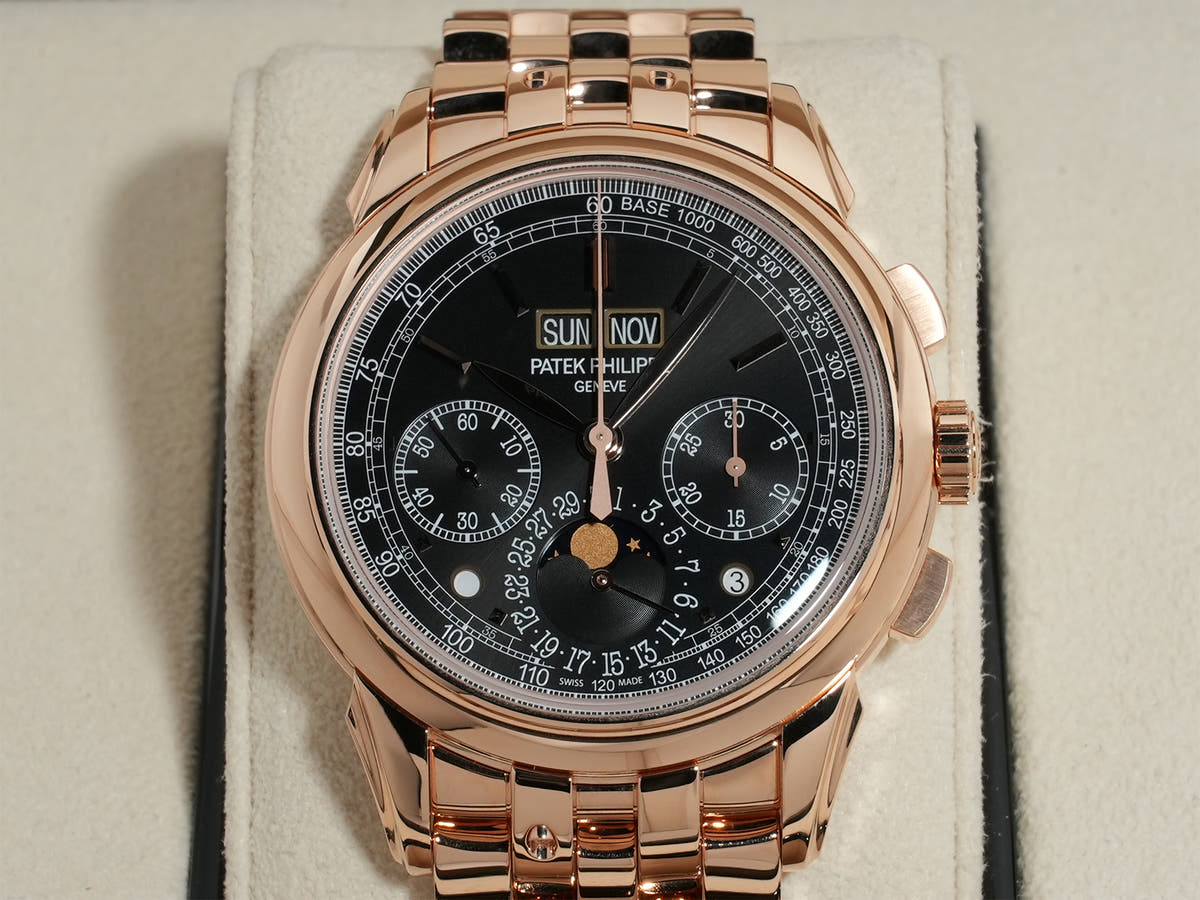 パテックフィリップ パーペチュアルカレンダー クロノグラフ Ref.5270/1R-001 18KRG エボニーブラック ソレイユ文字盤 未使用 s3zw5ecg