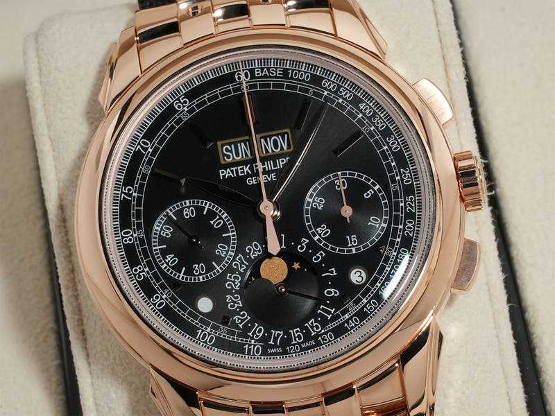 パテックフィリップ パーペチュアルカレンダー クロノグラフ Ref.5270/1R-001 18KRG エボニーブラック ソレイユ文字盤 未使用 s3zw5ecg
