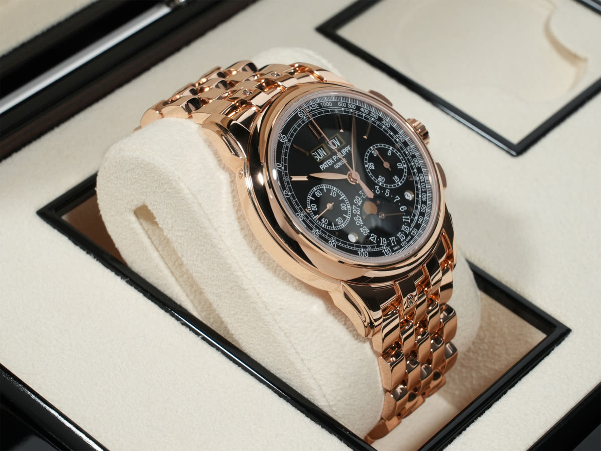 パテックフィリップ パーペチュアルカレンダー クロノグラフ Ref.5270/1R-001 18KRG エボニーブラック ソレイユ文字盤 未使用 s3zw5ecg