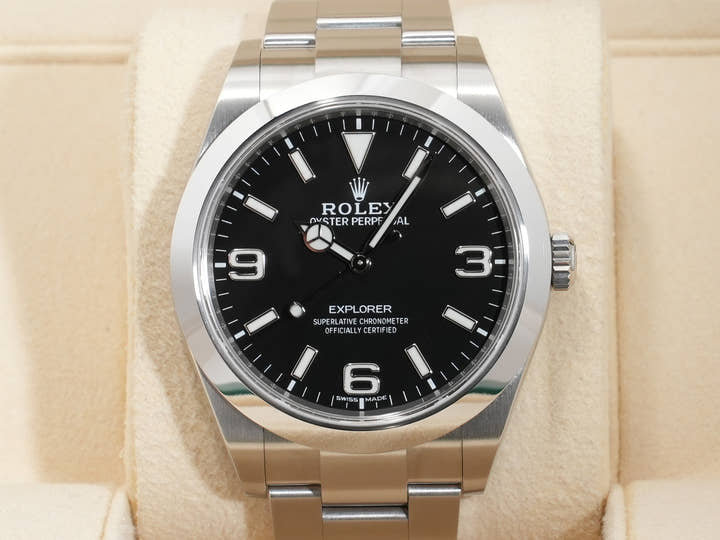 ロレックス エクスプローラーI Ref.214270 ステンレススチール ブラック文字盤