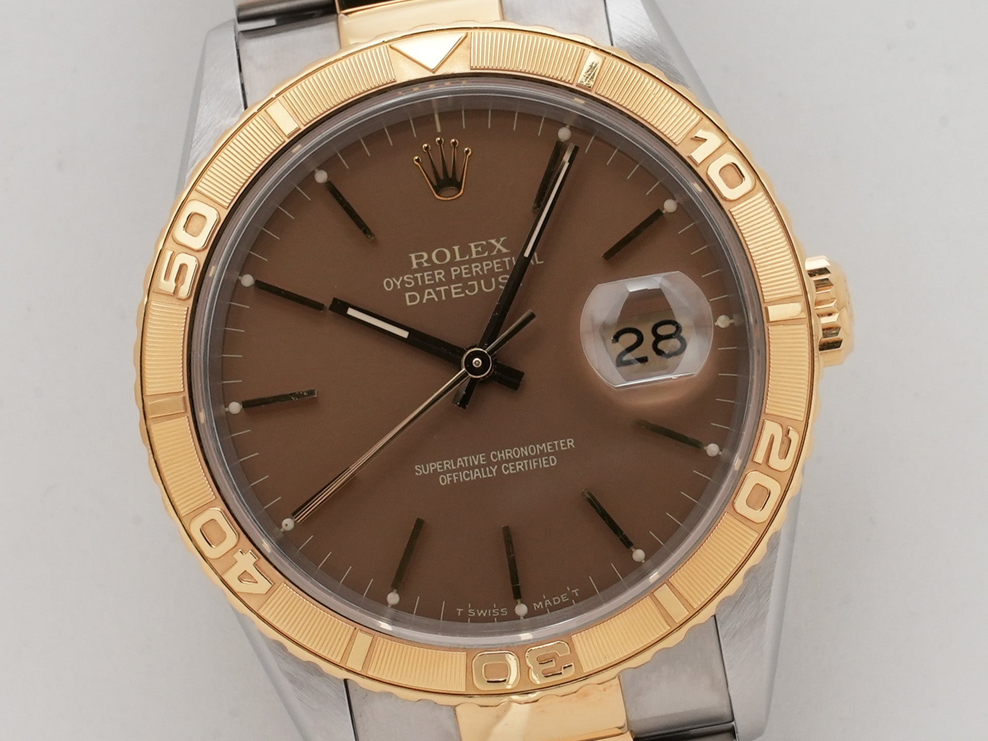 ロレックス デイトジャスト サンダーバード Ref.16263 SS/YG ブロンズ文字盤 中古 om9jegru