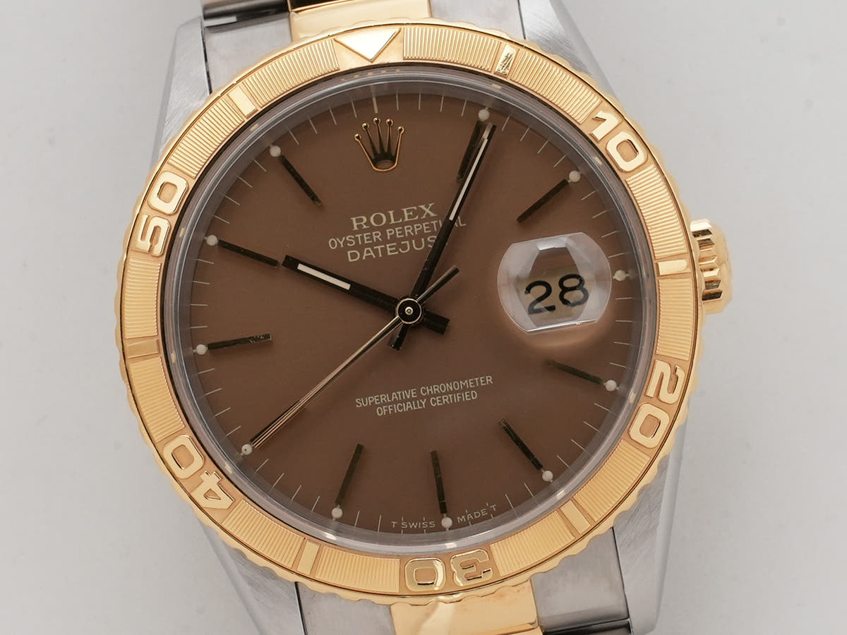 ロレックス デイトジャスト サンダーバード Ref.16263 SS/YG ブロンズ文字盤 中古 om9jegru
