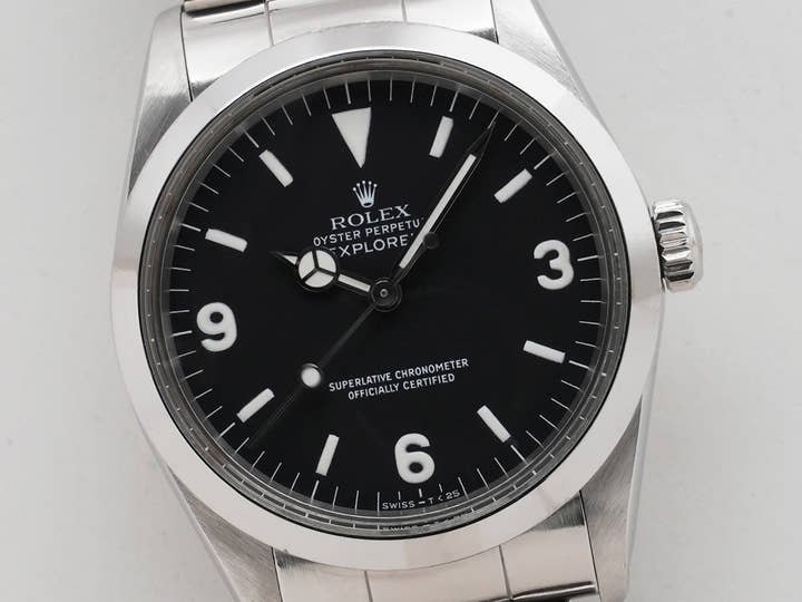ロレックス エクスプローラーI Ref.1016 ステンレススチール ブラック文字盤 中古 nmcv9wms