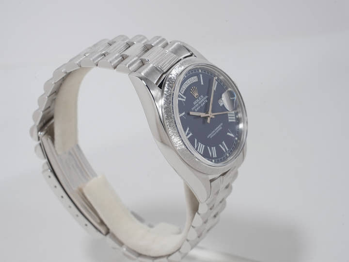 Rolex Day-Date Ref.1807/9 18KWG Blue Buckley Dial Good Condition Used bobyeshc
