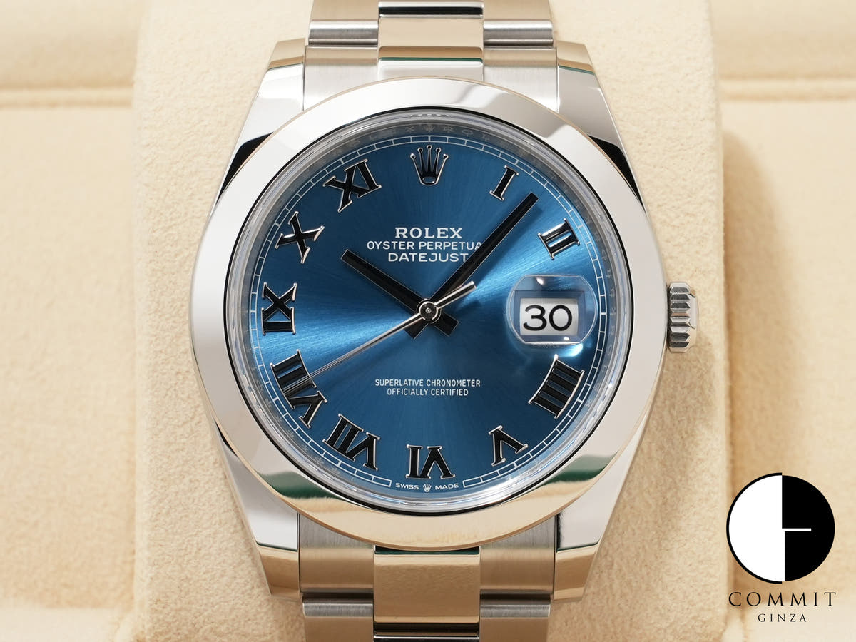Rolex Datejust 41 Ref.126300 Stainless Steel Azzurro Blue Dial Oyster Bracelet Unused i4oynnb8