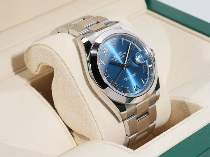 Rolex Datejust 41 Ref.126300 Stainless Steel Azzurro Blue Dial Oyster Bracelet Unused i4oynnb8