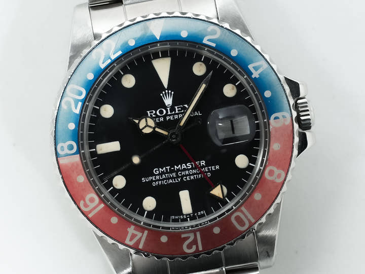 ロレックス GMTマスター Ref.1675 ステンレススチール ブラック文字盤 オイスターブレスレット