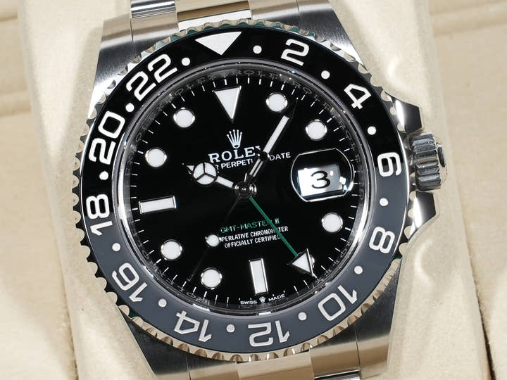 Rolex GMT Master II Ref.126710GRNR SS Black Dial Oyster Bracelet Unused fc8ydzyk