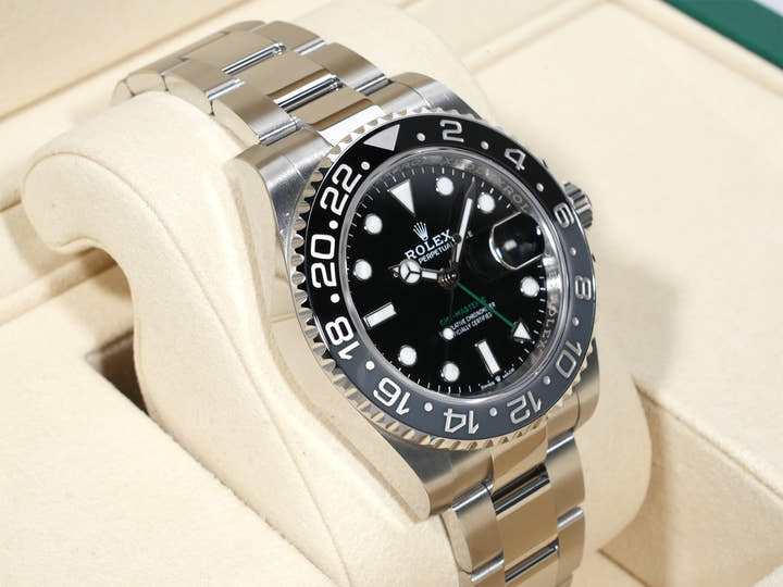 Rolex GMT Master II Ref.126710GRNR SS Black Dial Oyster Bracelet Unused fc8ydzyk