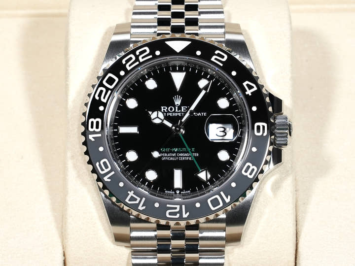 ロレックス GMTマスターII Ref.126710GRNR ステンレススチール ブラック文字盤 ジュビリーブレスレット