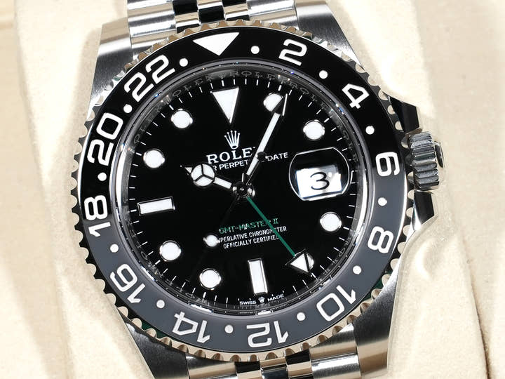 ロレックス GMTマスターII Ref.126710GRNR ステンレススチール ブラック文字盤 ジュビリーブレスレット