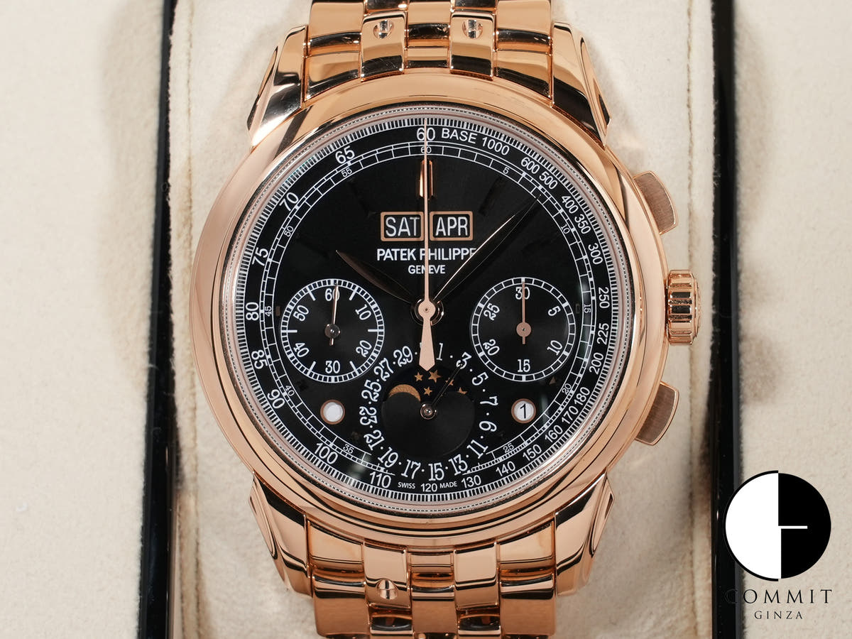 パテックフィリップ パーペチュアルカレンダー クロノグラフ Ref.5270/1R-001 18KRG エボニーブラック ソレイユ文字盤 中古 3n3mhnxu