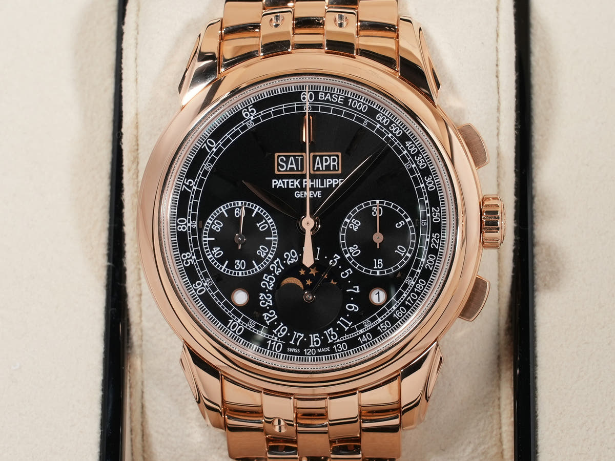 パテックフィリップ パーペチュアルカレンダー クロノグラフ Ref.5270/1R-001 18KRG エボニーブラック ソレイユ文字盤 中古 3n3mhnxu