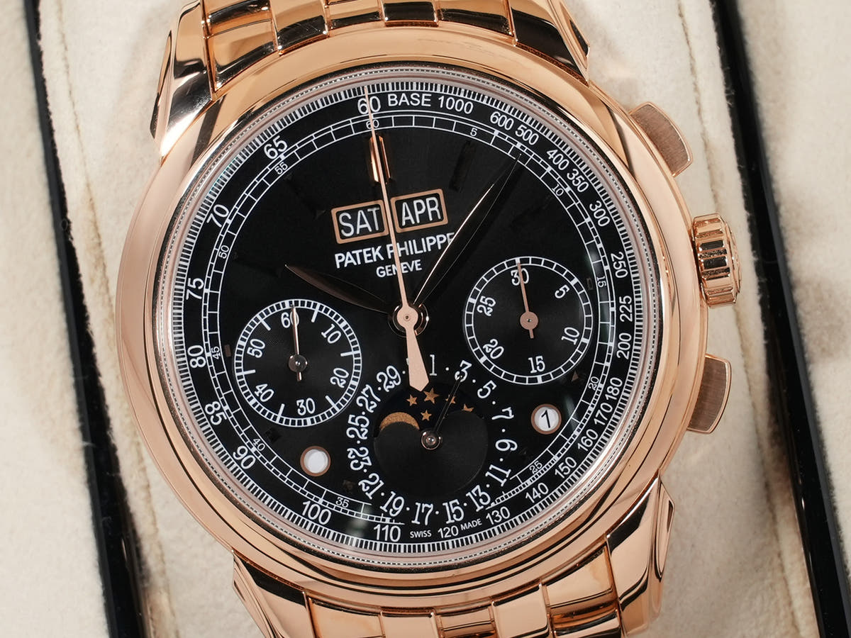 パテックフィリップ パーペチュアルカレンダー クロノグラフ Ref.5270/1R-001 18KRG エボニーブラック ソレイユ文字盤 中古 3n3mhnxu