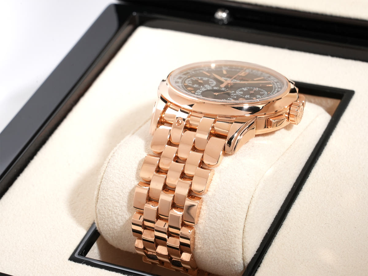 パテックフィリップ パーペチュアルカレンダー クロノグラフ Ref.5270/1R-001 18KRG エボニーブラック ソレイユ文字盤 中古 3n3mhnxu
