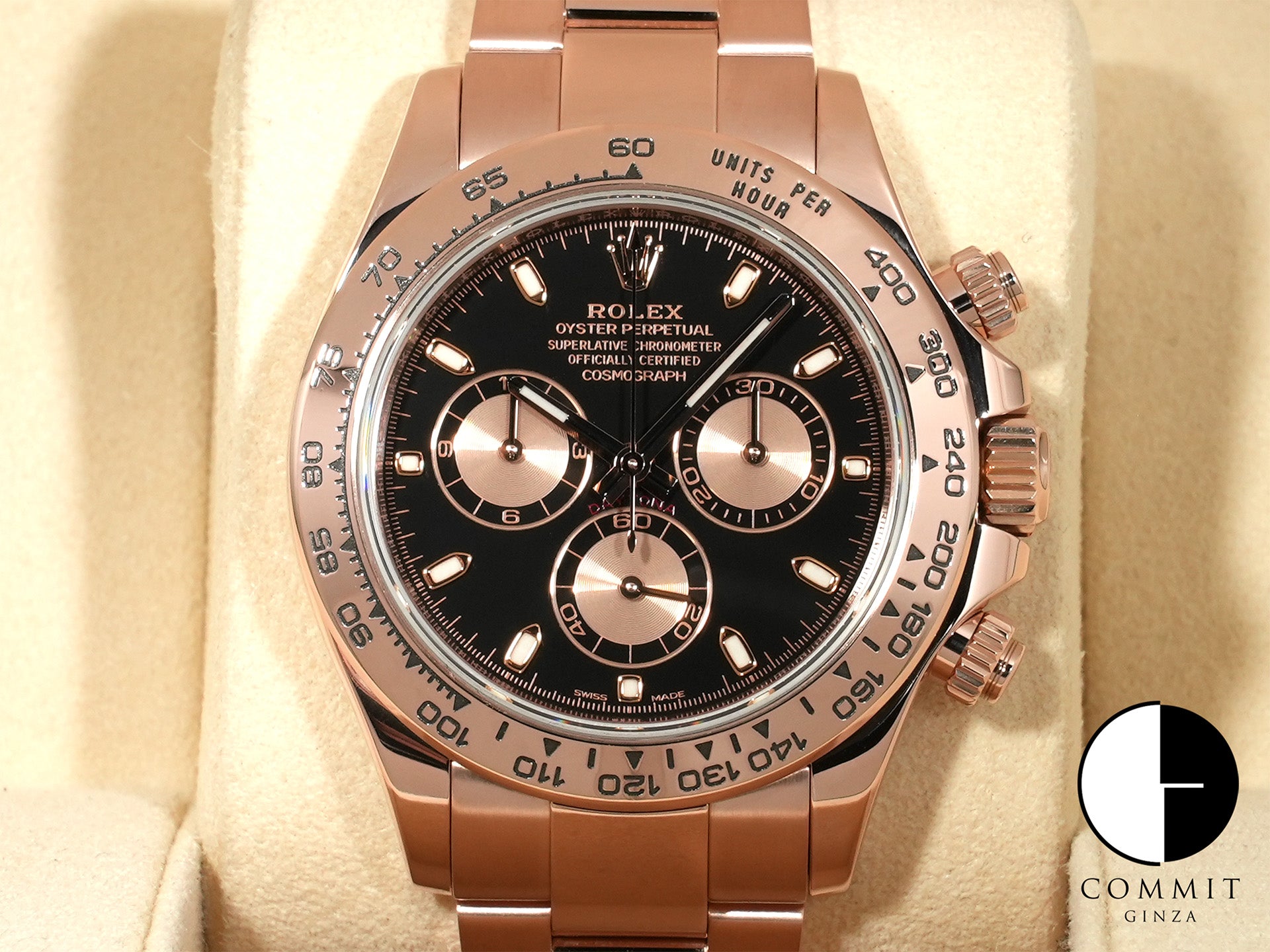 ロレックス デイトナ Ref.116505 18KERG ブラックxピンク文字盤 美品 e6gg7ck3