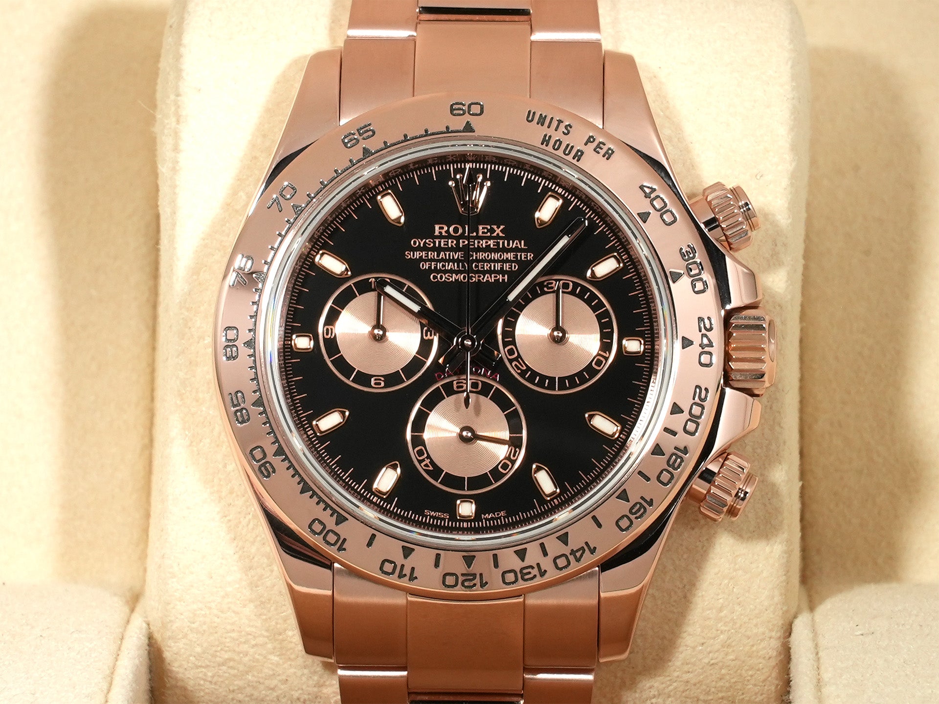 ロレックス デイトナ Ref.116505 18KERG ブラックxピンク文字盤 美品 e6gg7ck3