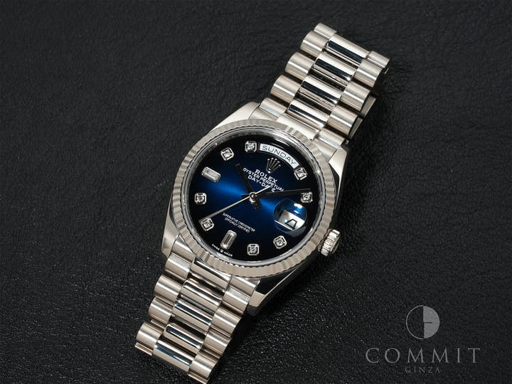 Rolex Day-Date 36 Ref.128239A 18KWG Blue Ombre Dial Good Condition Used f8vviomc
