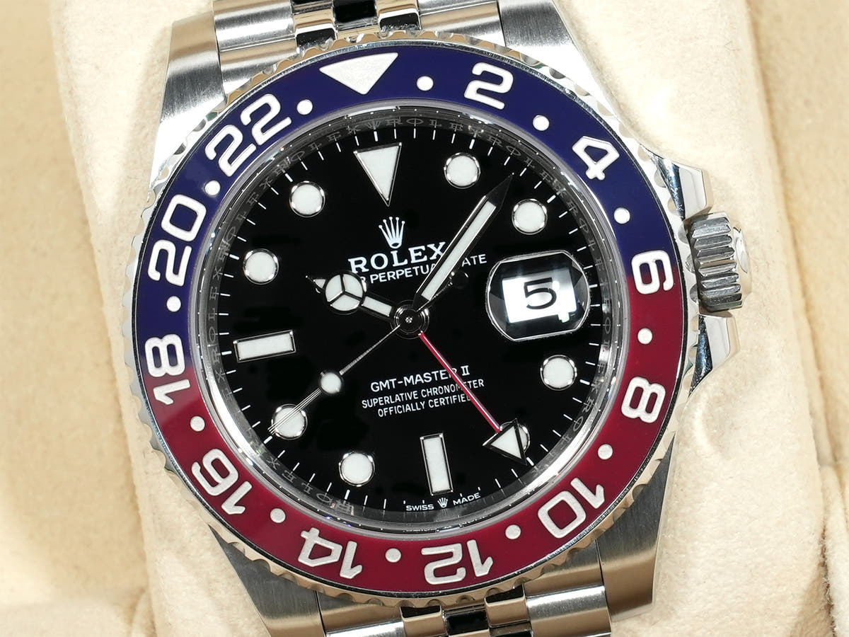 ロレックス GMTマスターII Ref.126710BLRO SS ブラック文字盤 ジュビリーブレスレット 美中古 qftmtg8d
