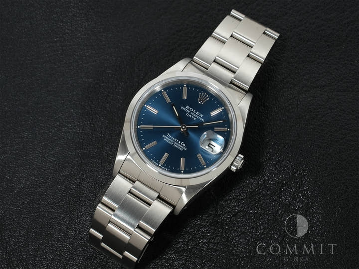ロレックス オイスターパーペチュアル デイト TIFFANY＆CO. Ref.15200 ステンレススチール ブルー文字盤