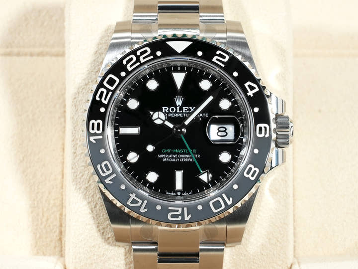 ロレックス GMTマスターII Ref.126710GRNR ステンレススチール ブラック文字盤 オイスターブレスレット