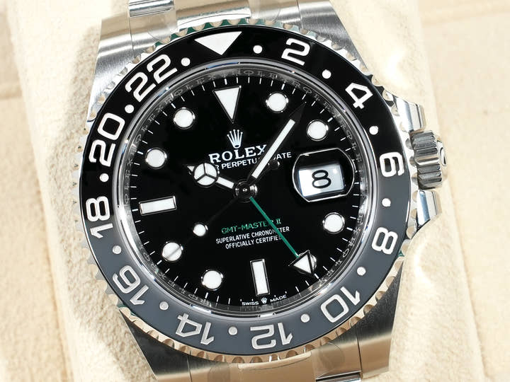 ロレックス GMTマスターII Ref.126710GRNR ステンレススチール ブラック文字盤 オイスターブレスレット