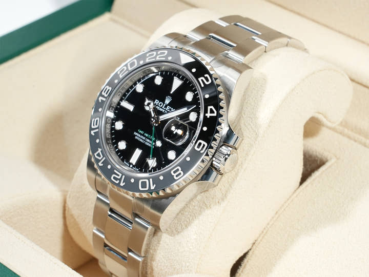 ロレックス GMTマスターII Ref.126710GRNR ステンレススチール ブラック文字盤 オイスターブレスレット
