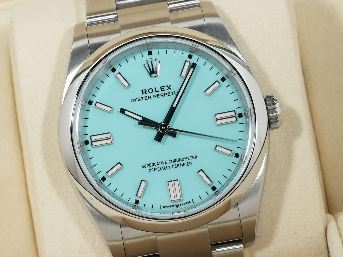 ロレックス オイスターパーペチュアル36 Ref.126000 SS ターコイズ文字盤 美中古 g995y59q