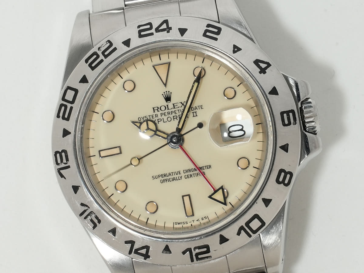 ロレックス エクスプローラーII Ref.16550 SS アイボリー文字盤 中古 9q5wv78v