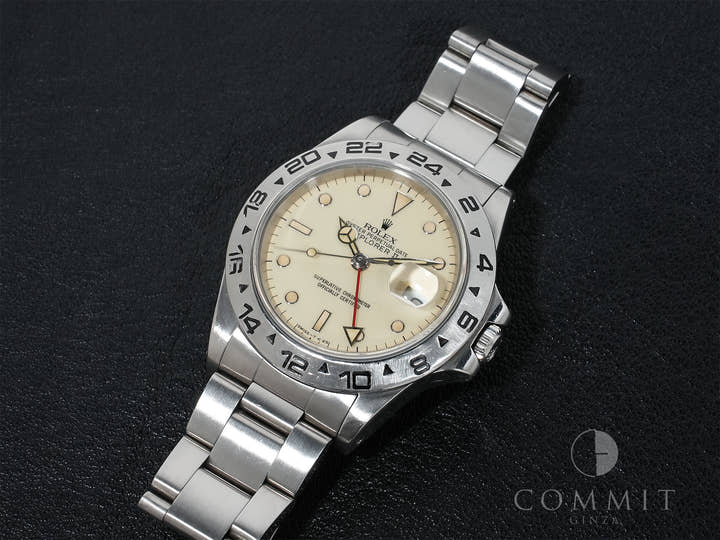 ロレックス エクスプローラーII Ref.16550 ステンレススチール アイボリー文字盤