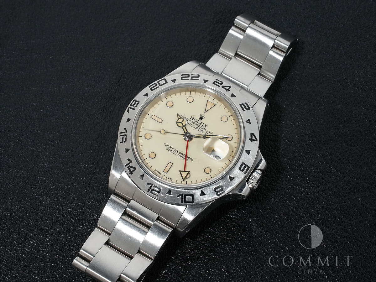 ロレックス エクスプローラーII Ref.16550 SS アイボリー文字盤 中古 9q5wv78v