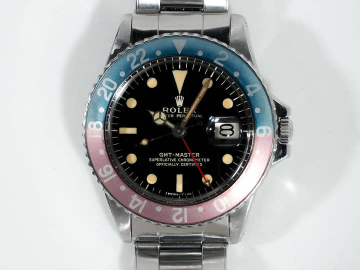 ロレックス GMTマスター Ref.1675M ステンレススチール ブラック文字盤 中古 4g3spmt2 オイスターブレスレット