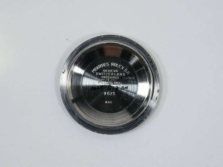 ロレックス GMTマスター Ref.1675M ステンレススチール ブラック文字盤 中古 4g3spmt2 オイスターブレスレット