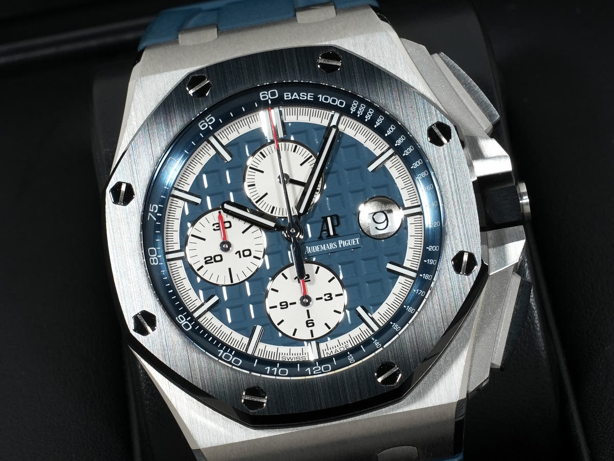Audemars Piguet Royal Oak Offshore Chronograph Ref.26401PO.OO.A018CR.01 PT Blue Dial Used rom6jf5t