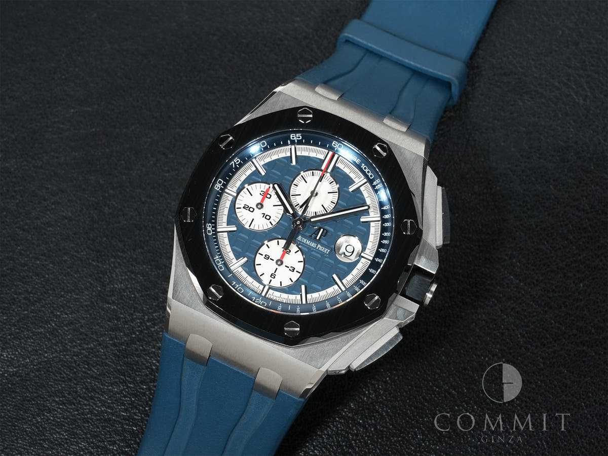 Audemars Piguet Royal Oak Offshore Chronograph Ref.26401PO.OO.A018CR.01 PT Blue Dial Used rom6jf5t
