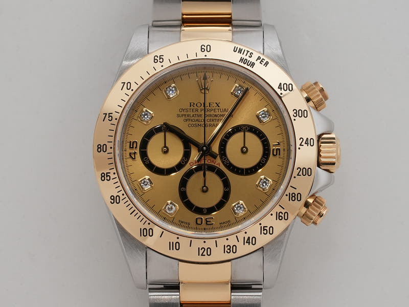ロレックス デイトナ エルプリメロ Ref.16523G SS/YG シャンパン×8Pダイヤ文字盤 中古 gjzvvnnc