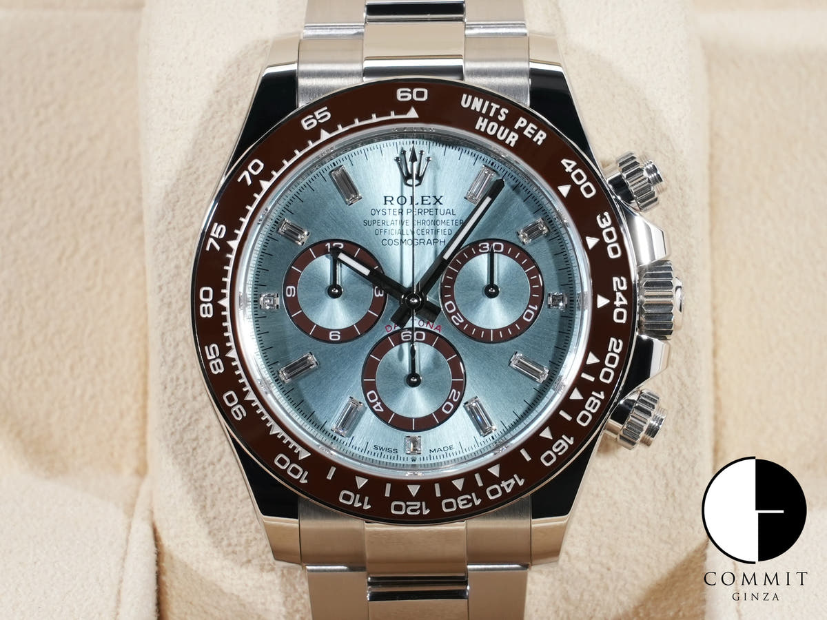 ロレックス デイトナ Ref.126506A PT アイスブルーx11Pダイヤ文字盤 極美品 pgb9okeb