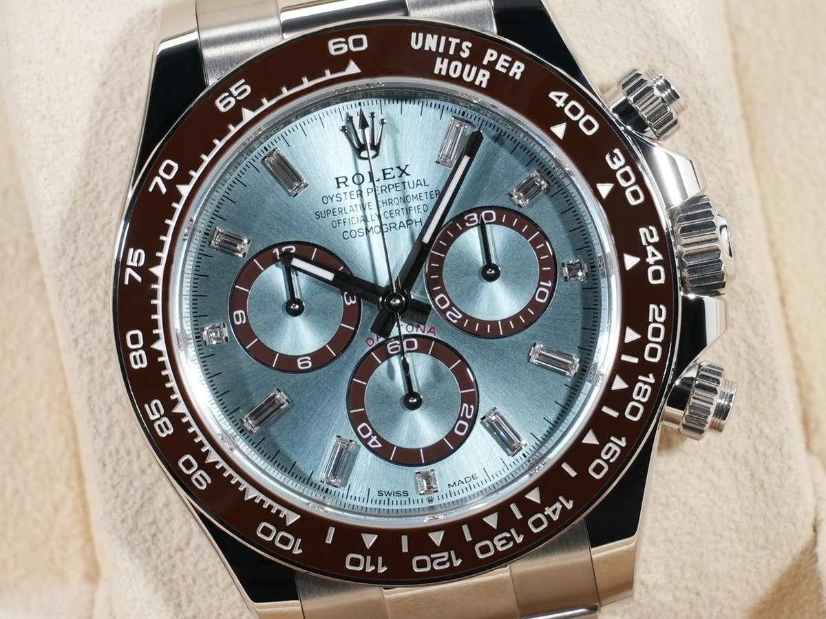 ロレックス デイトナ Ref.126506A PT アイスブルーx11Pダイヤ文字盤 極美品 pgb9okeb
