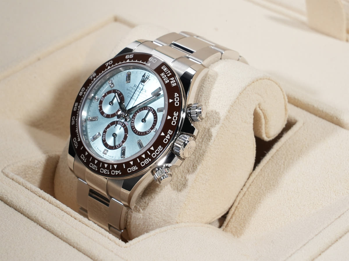 ロレックス デイトナ Ref.126506A PT アイスブルーx11Pダイヤ文字盤 極美品 pgb9okeb