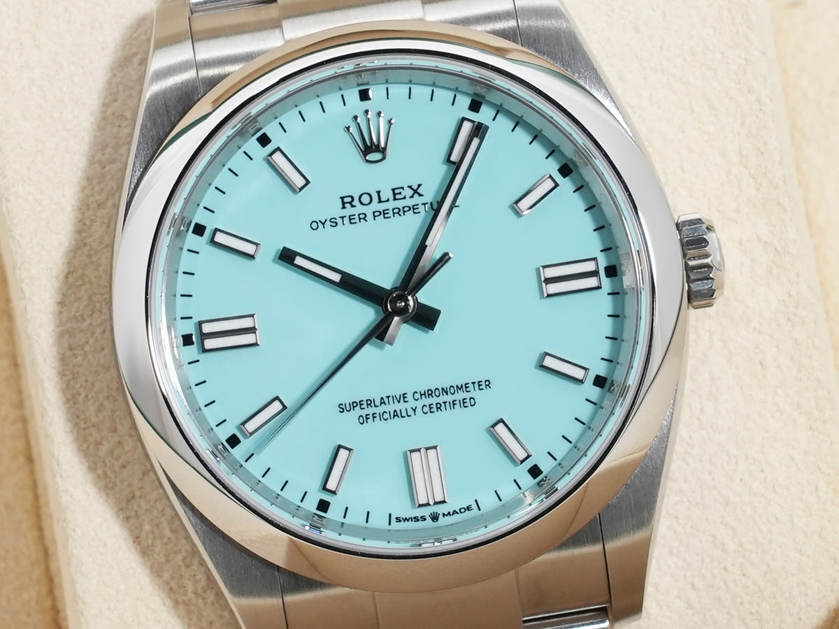 ロレックス オイスターパーペチュアル36 Ref.126000 SS ターコイズ文字盤 中古 svxkvfvn