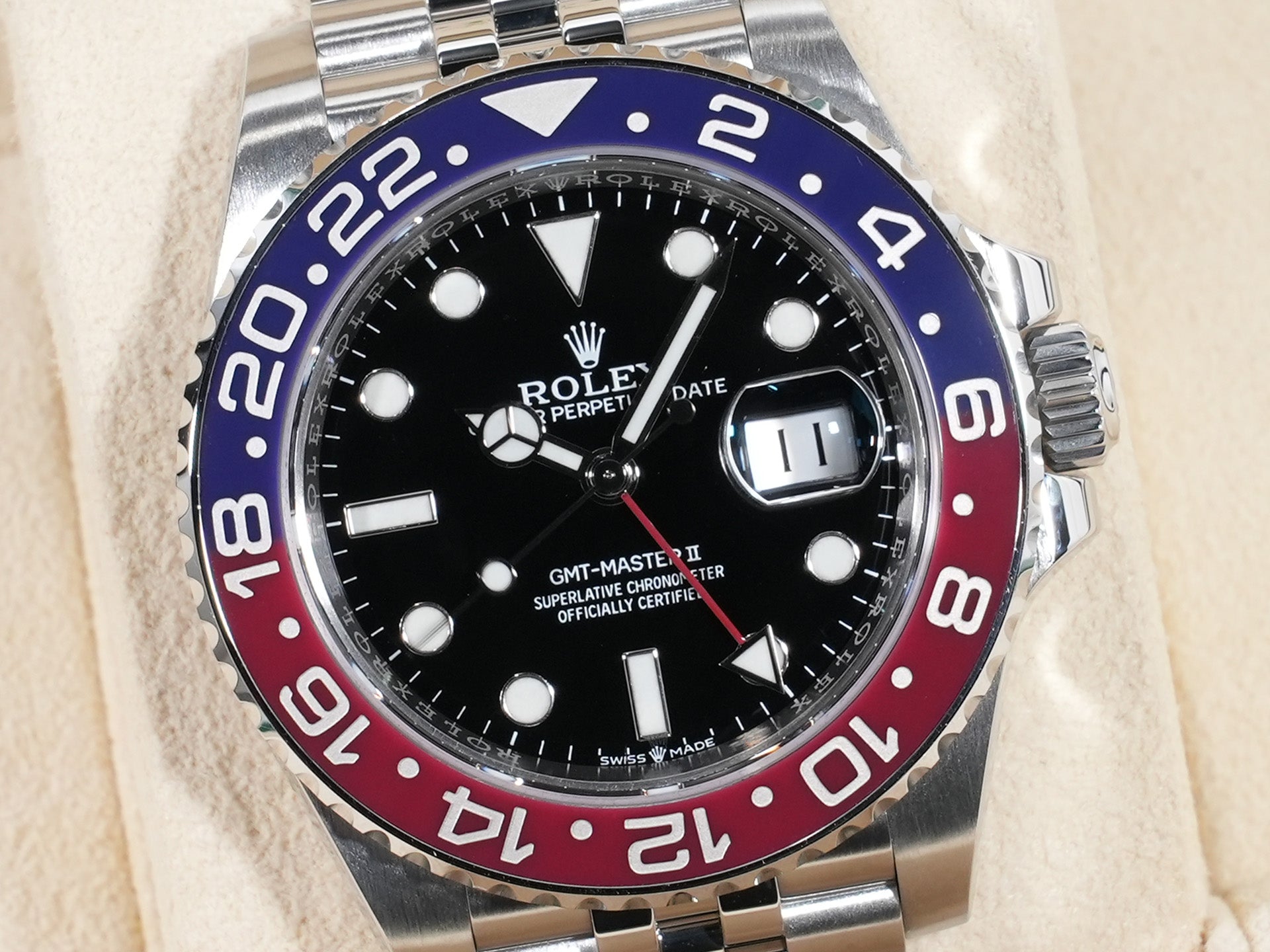 ロレックス GMTマスターII Ref.126710BLRO SS ブラック文字盤 ジュビリーブレスレット 美中古 ivnsnwmr
