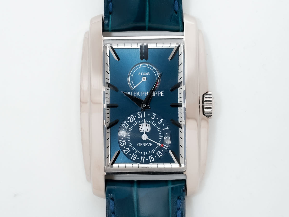 パテックフィリップ ゴンドーロ 8DAYS Ref.5200G-001 18KWG ブルー文字盤 中古 8q84x7bs