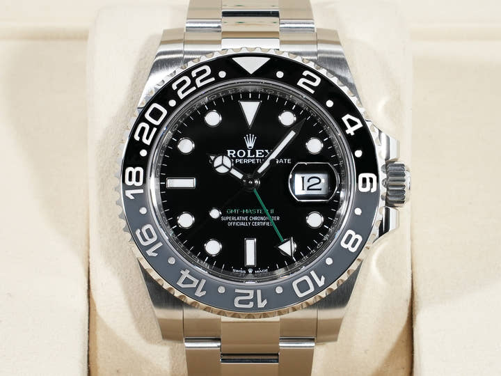ロレックス GMTマスターII Ref.126710GRNR ステンレススチール ブラック文字盤 オイスターブレスレット