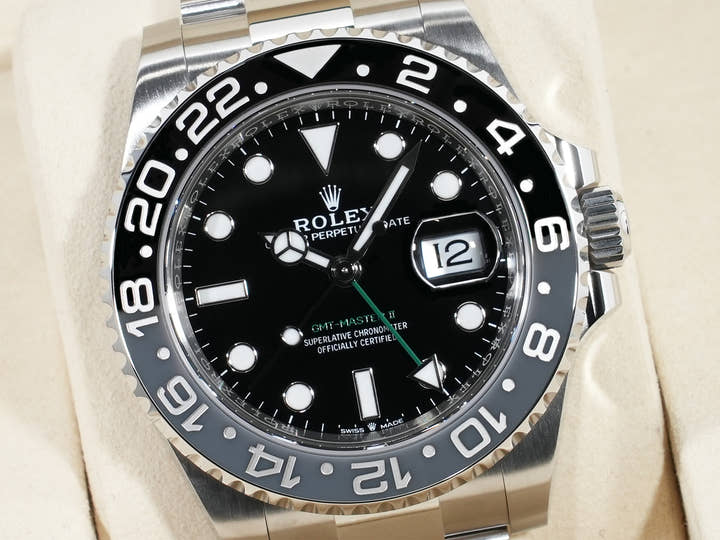 ロレックス GMTマスターII Ref.126710GRNR ステンレススチール ブラック文字盤 オイスターブレスレット