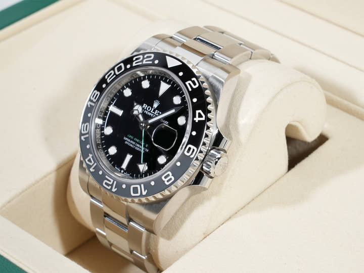 ロレックス GMTマスターII Ref.126710GRNR ステンレススチール ブラック文字盤 オイスターブレスレット
